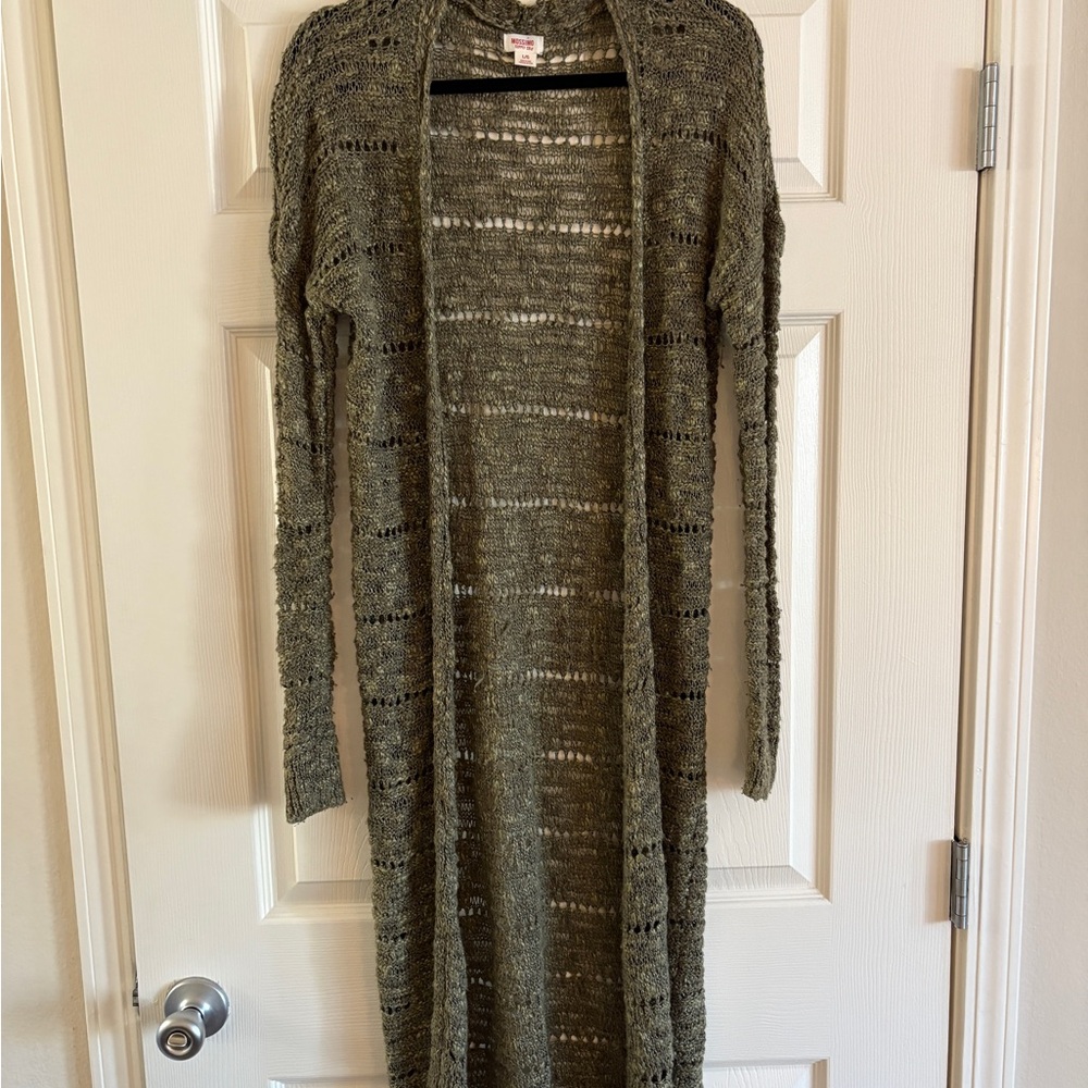Mossimo Supply Co. Olive Knit Cardigan Size L